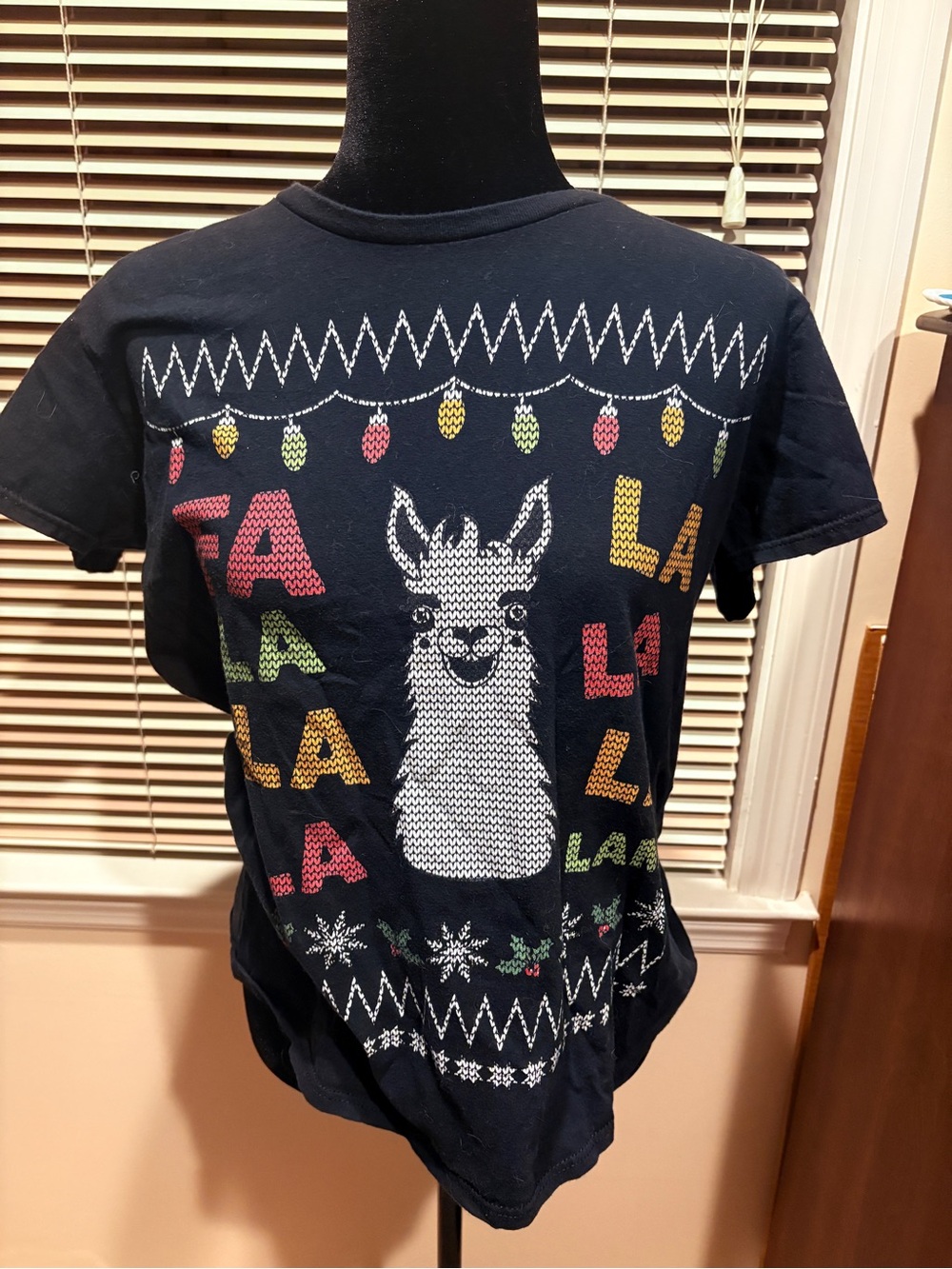 Holiday Christmas Fa La La La Llama Graphic Tee